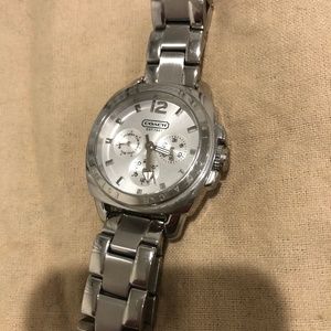 Authentic coach silver watch